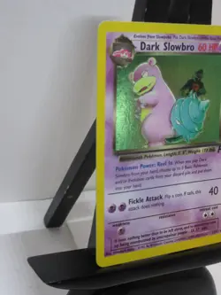 Pokemon TCG Dark Slowbro Rare Holo Card #12/82 Team Rocket w/ Swirl - Image 2