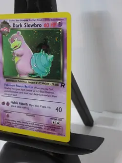 Pokemon TCG Dark Slowbro Rare Holo Card #12/82 Team Rocket w/ Swirl - Image 3