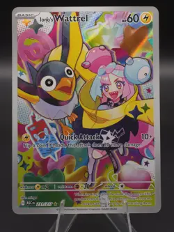 Pokemon Iono's Wattrel Full Art Illustration Rare Holo ASc 231/217 60 HP Card - Image 1
