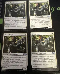 Novice Knight X4 M19 2019 Core Set Magic the Gathering MTG - Image 1