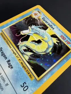 Gyarados Holo Base Set Pokemon 6/102 Rare WOTC English Excellent - Image 3
