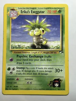 Erika's Exeggutor Gym Heroes 044/132 MP-LP Pokemon Card - Image 1
