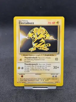 Electabuzz 20/102 Rare Base Set Pokemon Card WOTC LP-NM - Image 1