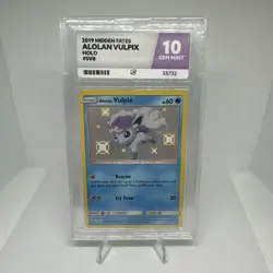 ACE 10 Alolan Vulpix SV8/SV94 Hidden Fates Shiny Vault Pokemon Card - Image 1