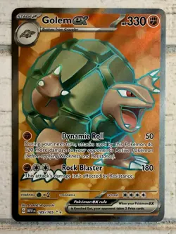Golem EX #189/165 Ultra Rare Full Art Holo 151 Pokemon NM/MINT!! - Image 1