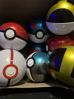 Pokemon TCG Collector Poke Ball Tin Lot - 9 EMPTY Poke Balls - Image 1