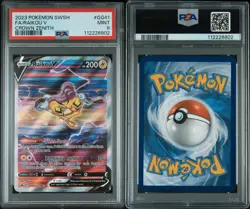 2023 POKEMON SWORD & SHIELD CROWN ZENITH #GG41 FULL ART/RAIKOU V PSA 9 - Image 3