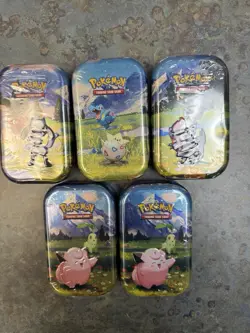 2026 Pokemon - TCG Ascended Heroes- Mini Tin - Set of 5 - In hand Sealed - Image 1