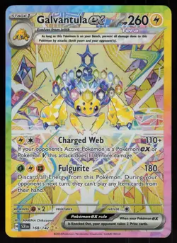 Galvantula ex 168/142 Special Illustration Rare Stellar Crown Pokemon - Image 1