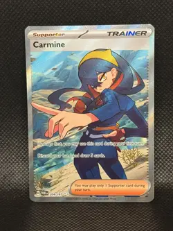 Pokemon TCG Carmine Full Art Trainer Twilight Masquerade Ultra Rare Holo - Image 1