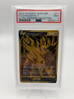 Pokemon Zamazenta V SWSH077 Sword & Shield Promo Holo English 2020 PSA 9 - Image 1