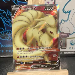 Pokemon TCG Ninetales V 177/192 – Rebel Clash – Full Art – NM - Image 2