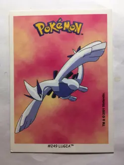 STICKERS POKEMON NEUF N°249 " LUGIA - LUGIA " DUNKIN BOOMER MINT 2001 - Image 1
