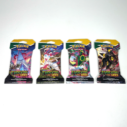 Pokemon Evolving Skies New Sealed Sleeved Blister Booster x4 Packs Full Art Set - Image 1