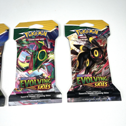 Pokemon Evolving Skies New Sealed Sleeved Blister Booster x4 Packs Full Art Set - Image 3