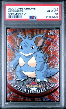 2000 TOPPS CHROME POKEMON T.V. #31 NIDOQUEEN PSA 10 - Image 1