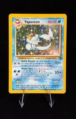 Vaporeon 12/64 Holo Rare | Vintage Pokemon TCG | Jungle Set WotC | LP+ - Image 1