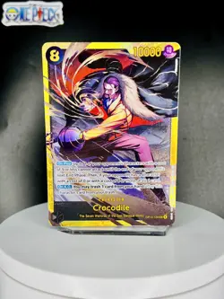 One Piece Card Game 🏴‍☠OP14-120 Crocodile SEC NM Alt Art Foil ENGLISH - Image 1
