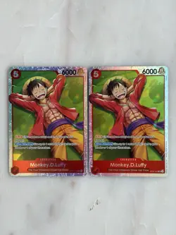 2x Monkey D Luffy ST21-014 SR Starter Deck EX: Gear 5 Foil One Piece TCG NM E - Image 1