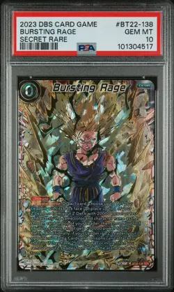 Dragon Ball Super Card Game Bursting Rage Critical Blow BT22-138 SCR PSA 10 - Image 1
