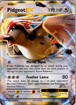 Pidgeot EX - 64/108 - Pokemon Evolutions XY Ultra Rare Card NM - Image 1