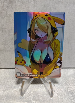 Cynthia Trading Card Waifu Goddess Story Anime Girl holo Karte Manga Full Art - Image 1