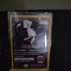 1999 CATCH MEW PROMO INSERT WOTC POKEMON LEAGUE CARD. NM/MINT - Image 1