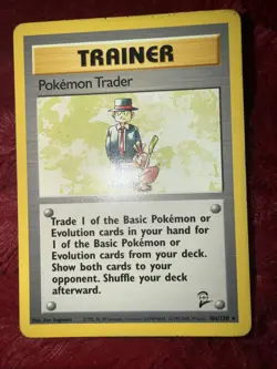 Pokemon Trader 106/130 Base Set 2 Rare Vintage Pokemon Card - Image 1