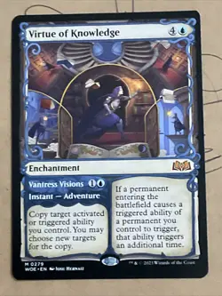 MTG Wilds of Eldraine Virtue of Knowledge Showcase NM/M Pack Fresh - Image 1