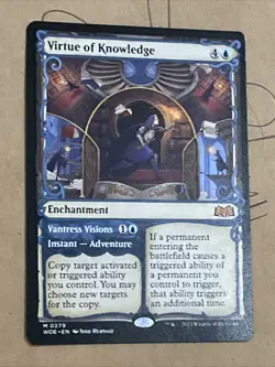 MTG Wilds of Eldraine Virtue of Knowledge Showcase NM/M Pack Fresh - Image 2