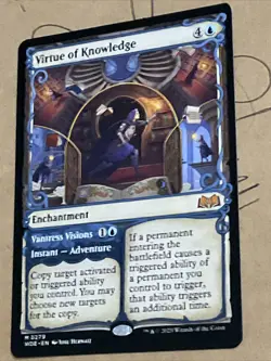MTG Wilds of Eldraine Virtue of Knowledge Showcase NM/M Pack Fresh - Image 3