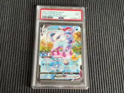2021 POKEMON SWSH #209/203 GLACEON VMAX *EVOLVING SKIES SECRET PSA 9 MINT* - Image 1