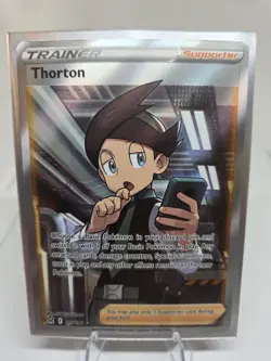 Pokemon Thornton Full Art Trainer Lost Origin Sword & Shield 195/196 Nm - Image 1