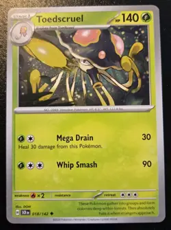 Toedscruel 018/142 Uncommon Scarlet & Violet: Stellar Crown Pokemon TCG - Image 1