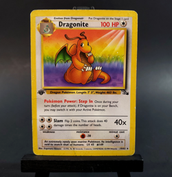 Dragonite Fossil Non Holo 1999 1st Edition Pokemon TCG Card 19/62 - Image 1