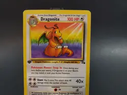 Dragonite Fossil Non Holo 1999 1st Edition Pokemon TCG Card 19/62 - Image 3
