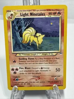 (2) LIGHT NINETALES 50/105 & Light Ninetales No 038 Japanese Neo Destiny Pokemon - Image 2
