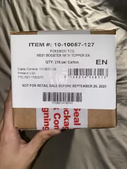 Pokemon ME01 Mega Evolutions Enhanced Booster Box Factory Sealed Case (6 Boxes) - Image 1