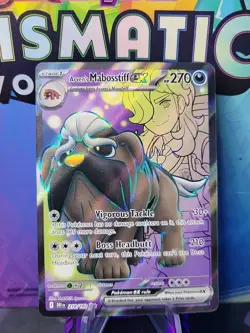 Pokemon Arven's Mabosstiff EX 218/182 Sv10: Destined Rivals Full Art Ultra Rare - Image 1