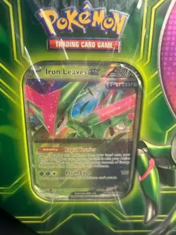 Pokemon TCG Paradox Destinies - Iron Leaves Ex Tin - Image 2