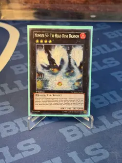 Yugioh Number 57: Tri-Head Dust Dragon NUMH-EN030 Secret Rare NM - Image 1