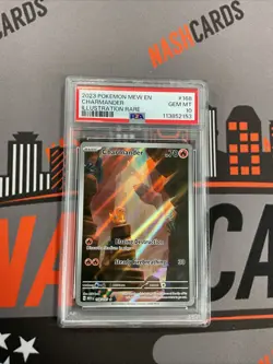 Pokemon 2023 TCG 151 Charmander Card 168/165 Illustration Rare, PSA 10 - Image 1