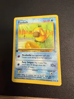 Pokemon TCG Psyduck Fossil 1st Edition Common Card 53/62 - Image 1