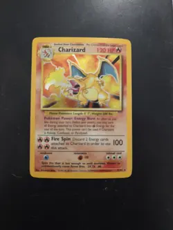 Pokemon Charizard Base Set Holo Rare 120 HP 4/102 Wizards of the Coast Card - Image 1