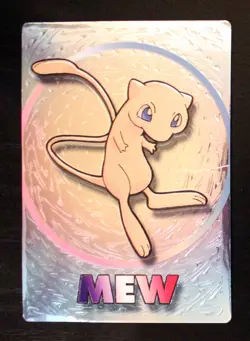 Mew Meiji 1999 Embossed RARE Foil Card Japanese Promo Pokemon - Moderate Play - Image 1