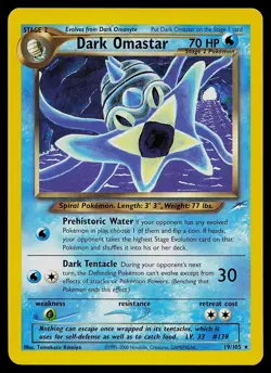 Pokemon Card - Dark Omastar Neo Destiny 19/105 Rare - Image 1