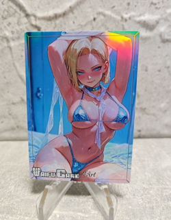 Android 18 DBZ Trading Card Waifu Goddess Story Anime Girl holo Karte Manga Full - Image 1