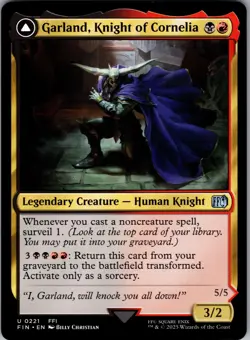 Garland, Knight of Cornelia/Chaos, the Endless - normal-MTG Final Fantasy NM - Image 1