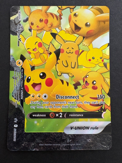 Pikachu V-Union Sword & Shield Promo SWSH141 Pokemon Card - Image 1