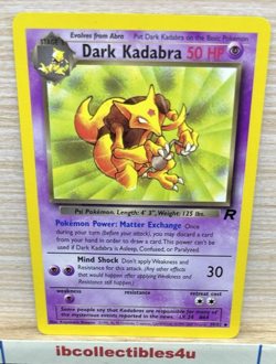 Dark Kadabra - Team Rocket 39/82 - WOTC Vintage 2000 - Uncommon Pokemon Card NM - Image 1